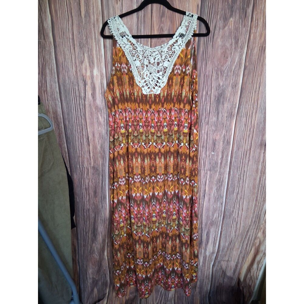 Faded glory high low boho lace back dress size 3XL